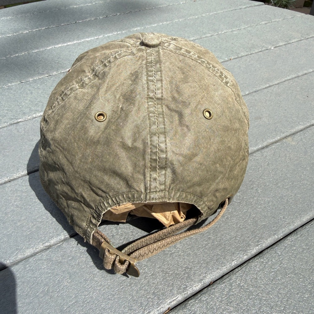Vintage Polo Ralph Lauren Expedition Outfitters Waxed Hat Men OS Olive Green Cap - Picture 5 of 9